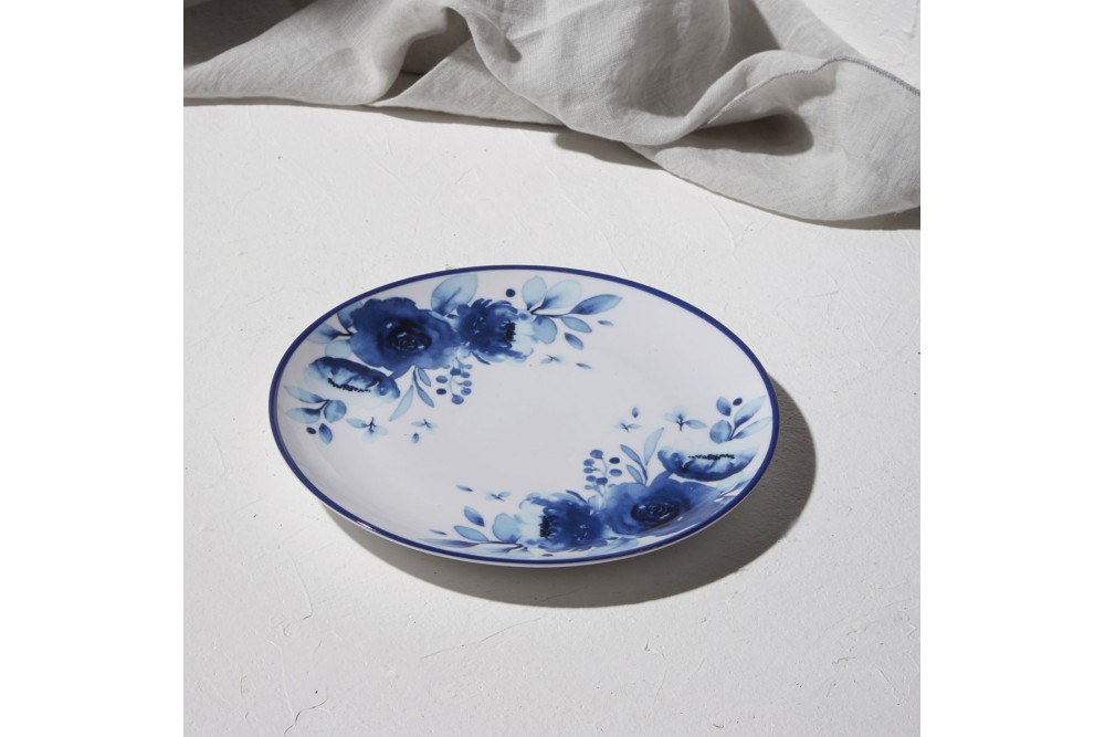 ESTIA ΠΙΑΤΟ ΡΗΧΟ BLUE ROSE ΠΟΡΣΕΛΑΝΙΝΟ 20cm
