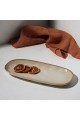 ESTIA ΠΙΑΤΕΛΑ ΟΒΑΛ VIGNETTE STONEWARE 31cm IVORY