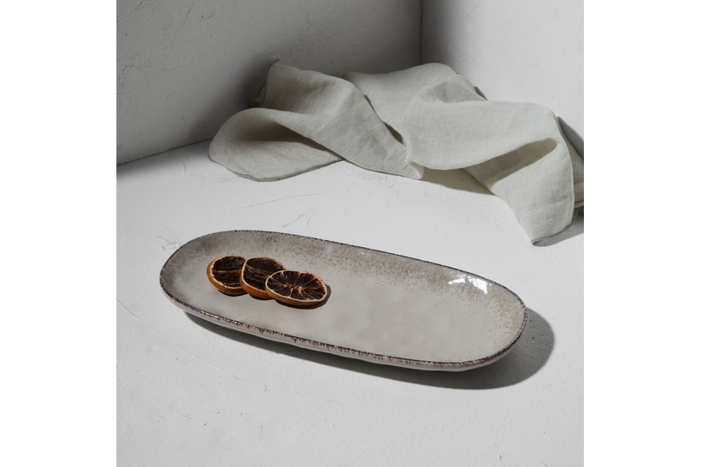 ESTIA ΠΙΑΤΕΛΑ ΟΒΑΛ VIGNETTE STONEWARE 31cm SEAL