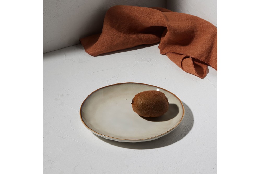 ESTIA ΠΙΑΤΟ ΡΗΧΟ VIGNETTE STONEWARE 21cm IVORY