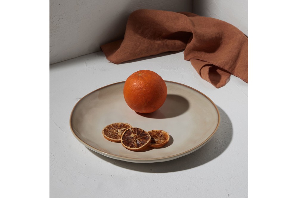 ESTIA ΠΙΑΤΟ ΡΗΧΟ VIGNETTE STONEWARE 27cm IVORY