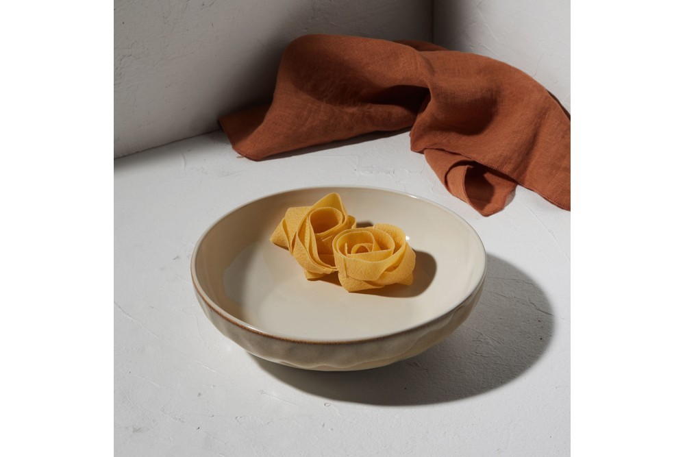 ESTIA ΣΑΛΑΤΙΕΡΑ VIGNETTE STONEWARE 26cm IVORY