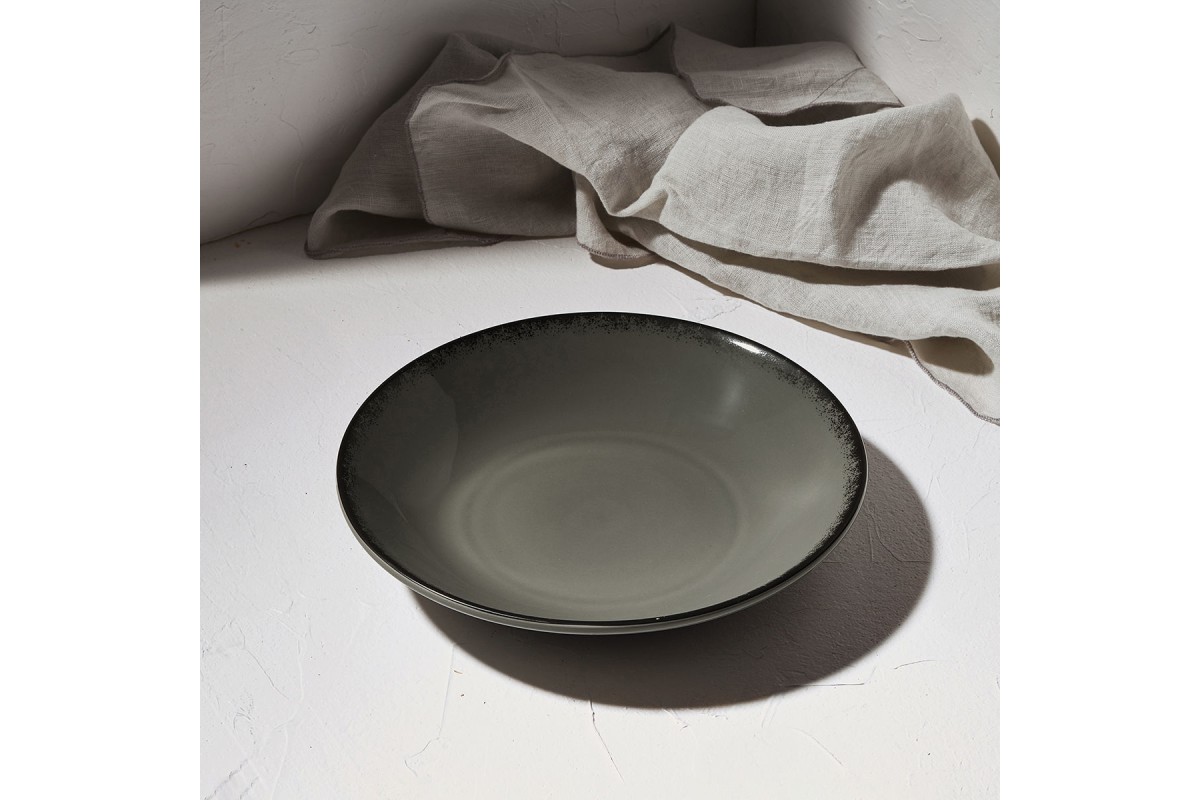 ESTIA ΠΙΑΤΟ ΒΑΘΥ PEARL ΠΟΡΣΕΛΑΝΙΝΟ 23cm GREY