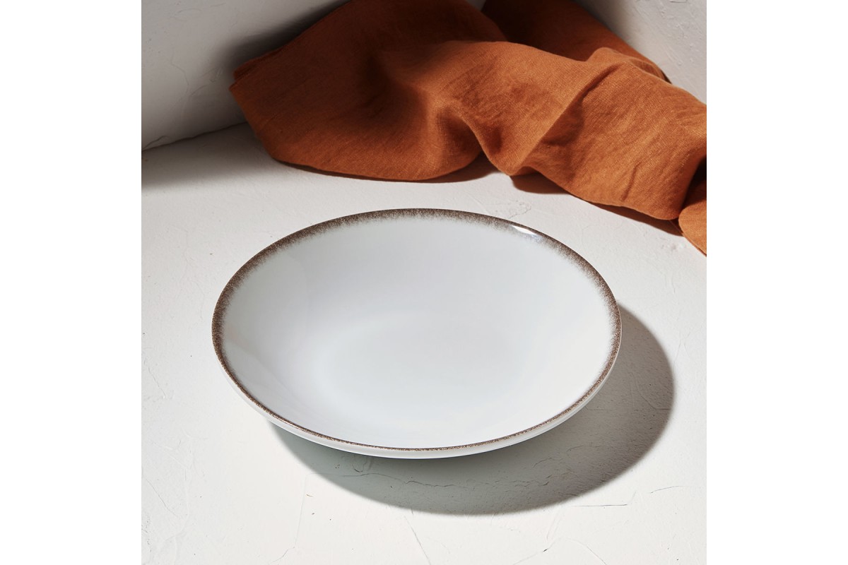 ESTIA ΠΙΑΤΟ ΒΑΘΥ PEARL ΠΟΡΣΕΛΑΝΙΝΟ 23cm WHITE