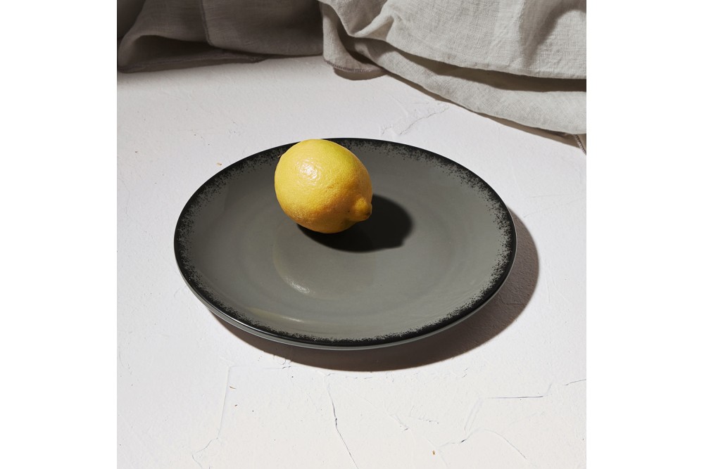 ESTIA ΠΙΑΤΟ ΡΗΧΟ PEARL ΠΟΡΣΕΛΑΝΙΝΟ 21cm GREY