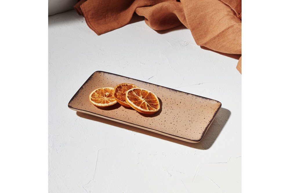 ESTIA ΠΙΑΤΕΛΑ ΟΡΘΟΓΩΝΙΑ TERRA ΠΟΡΣΕΛΑΝΙΝΗ 21x10.5cm SALMON