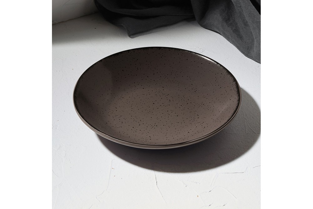 ESTIA ΠΙΑΤΟ ΒΑΘΥ TERRA ΠΟΡΣΕΛΑΝΙΝΟ 23cm GREY