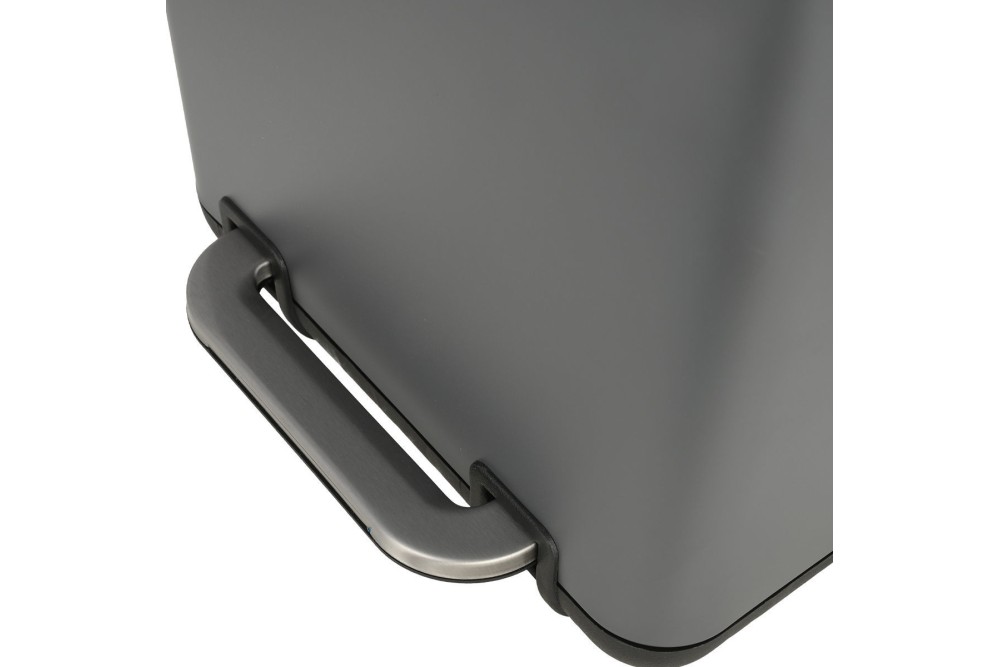 ESTIA ΧΑΡΤΟΔΟΧΕΙΟ ΜΠΑΝΙΟΥ CUBIC SOFT CLOSE 6lt ΓΚΡΙ