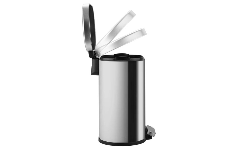 ESTIA ΧΑΡΤΟΔΟΧΕΙΟ ΜΠΑΝΙΟΥ OVOID SOFT CLOSE 6lt ΙΝΟΞ