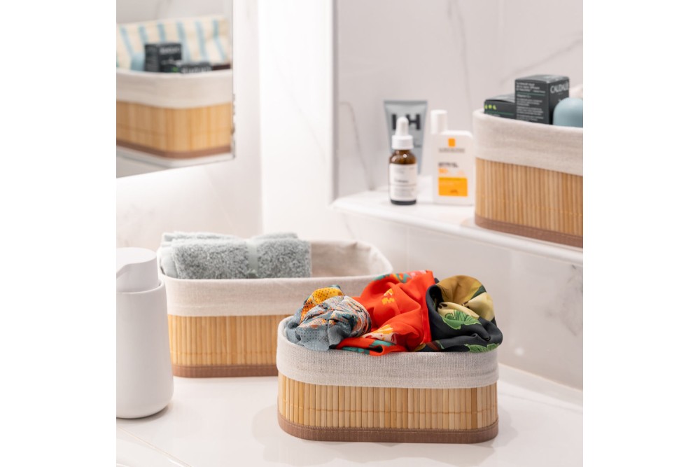 ESTIA ΚΑΛΑΘΙ ΟΡΓΑΝΩΣΗΣ BAMBOO ESSENTIALS 30x20cm ME ΕΠΕΝΔΥΣΗ