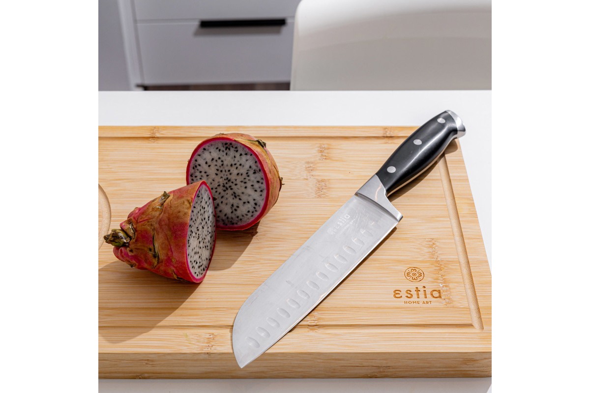 ESTIA ΜΑΧΑΙΡΙ SANTOKU BUTCHER ΑΝΟΞΕΙΔΩΤΟ 2.3mm ΜΕ ΛΕΠΙΔΑ 3CR14