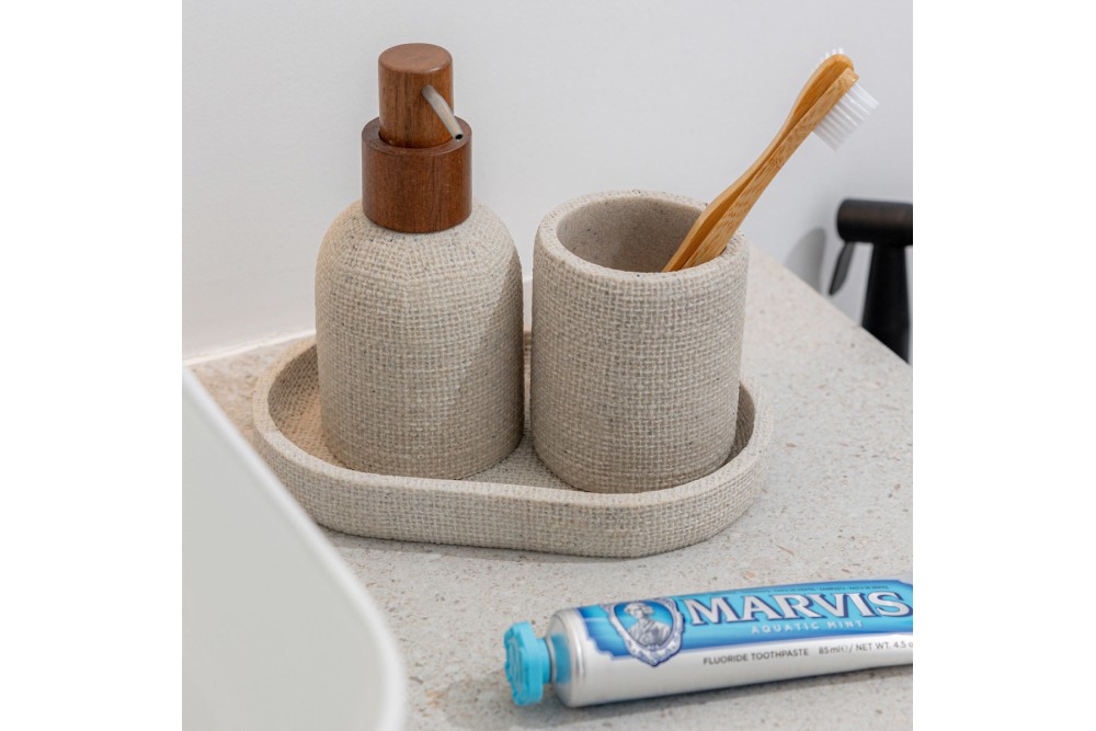 ESTIA ΠΟΤΗΡΑΚΙ ΜΠΑΝΙΟΥ JUTE ΡΗΤΙΝΗΣ ΜΠΕΖ