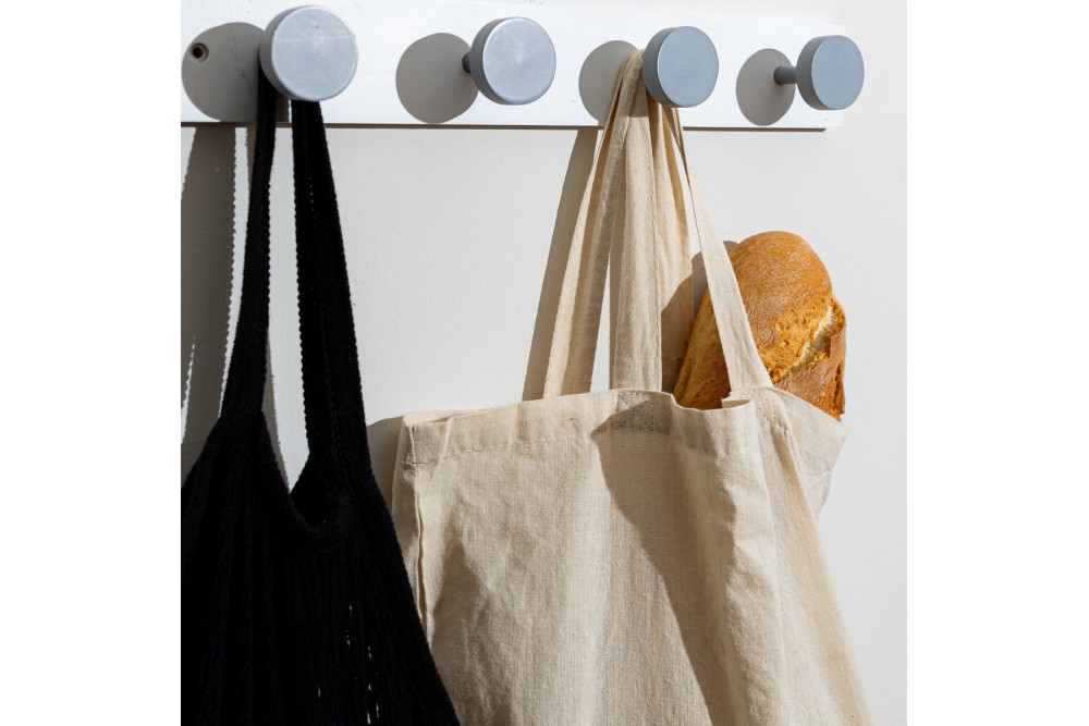 ESTIA ΚΡΕΜΑΣΤΡΑ ΤΟΙΧΟΥ ΞΥΛΙΝΗ 40x6x6cm 4 ΘΕΣΕΩΝ ΛΕΥΚΗ