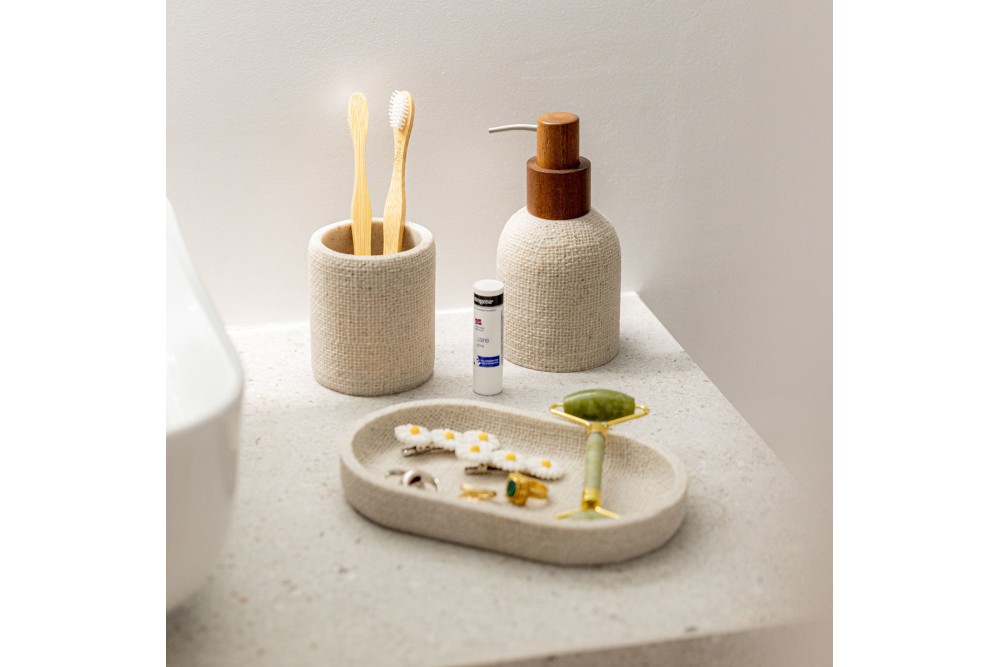 ESTIA ΠΟΤΗΡΑΚΙ ΜΠΑΝΙΟΥ JUTE ΡΗΤΙΝΗΣ ΜΠΕΖ