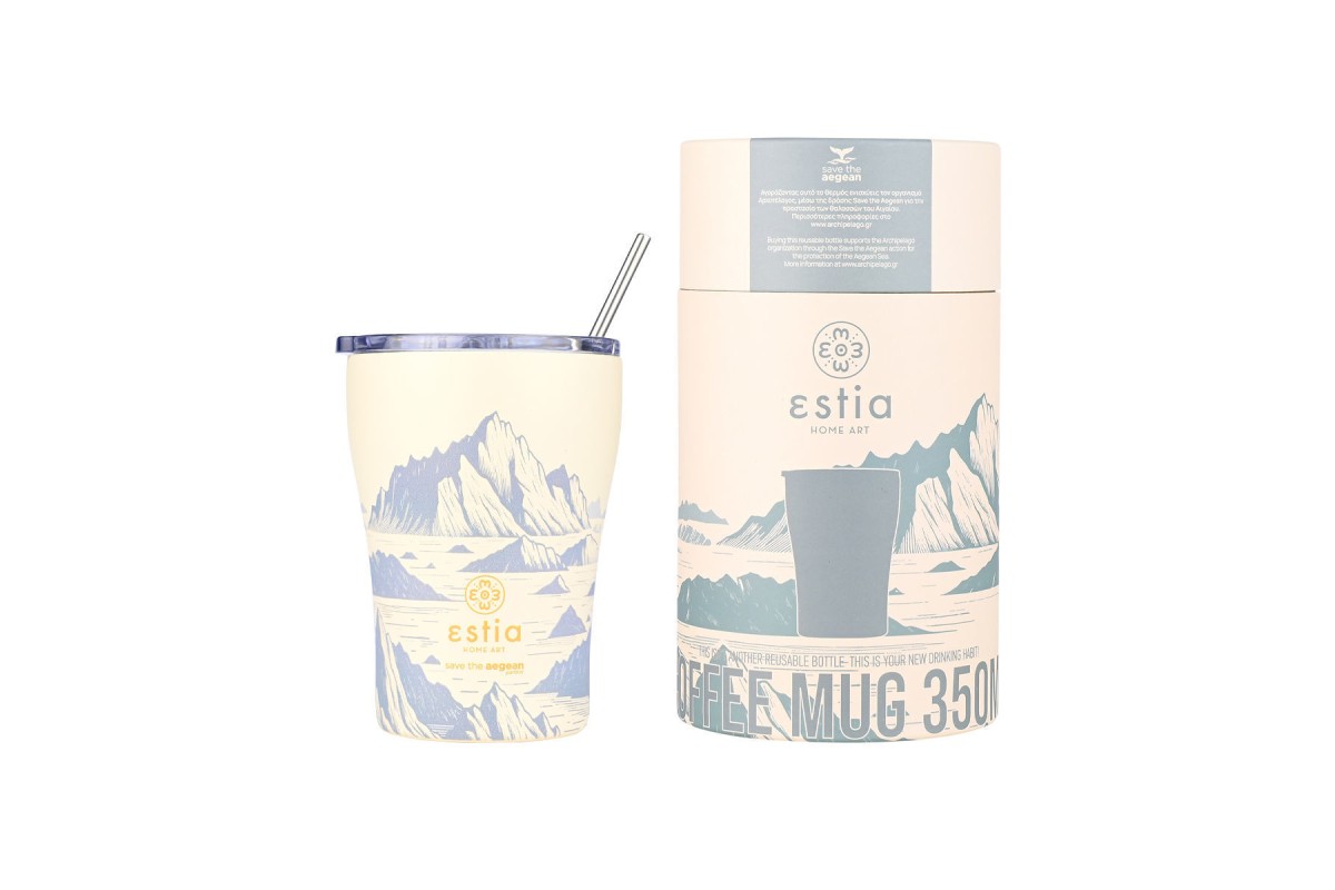 ESTIA ΘΕΡΜΟΣ COFFEE MUG SAVE THE AEGEAN 350ml ALPINE ESSENCE