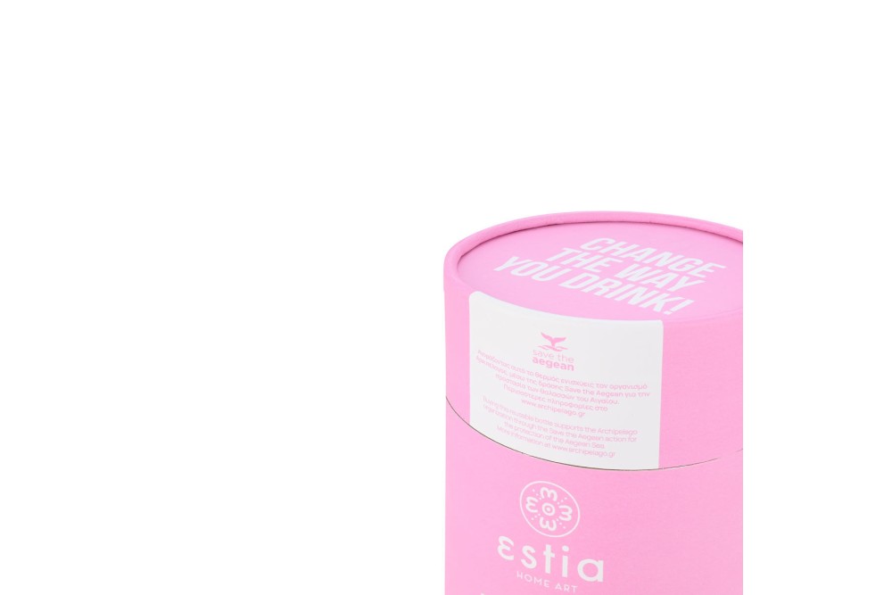 ESTIA ΘΕΡΜΟΣ COFFEE MUG SAVE THE AEGEAN 500ml BLOSSOM ROSE