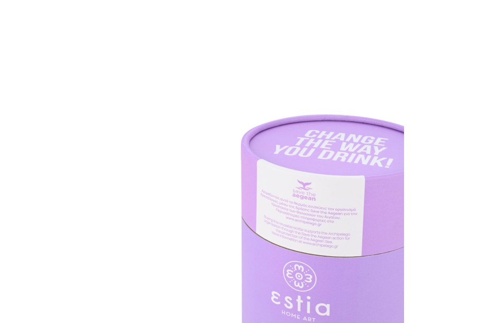 ESTIA ΘΕΡΜΟΣ COFFEE MUG SAVE THE AEGEAN 500ml LAVENDER PURPLE