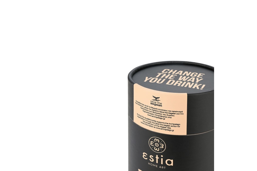 ESTIA ΘΕΡΜΟΣ COFFEE MUG SAVE THE AEGEAN 500ml MIDNIGHT BLACK