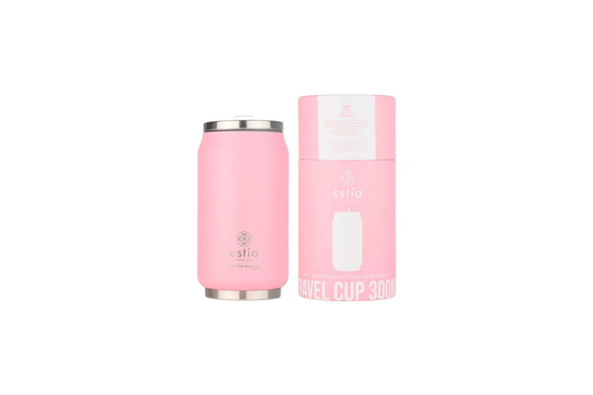 ESTIA ΘΕΡΜΟΣ TRAVEL CUP SAVE THE AEGEAN 300ml BLOSSOM ROSE