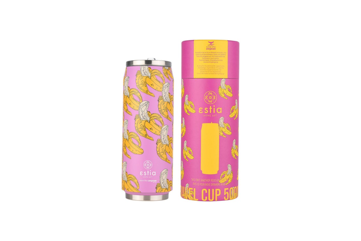 ESTIA ΘΕΡΜΟΣ TRAVEL CUP SAVE THE AEGEAN 500ml BANANA SWIRL