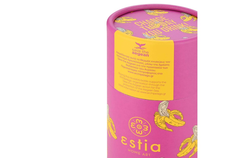 ESTIA ΘΕΡΜΟΣ TRAVEL CUP SAVE THE AEGEAN 500ml BANANA SWIRL