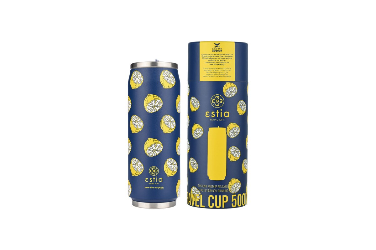 ESTIA ΘΕΡΜΟΣ TRAVEL CUP SAVE THE AEGEAN 500ml CITRUS INFUSION