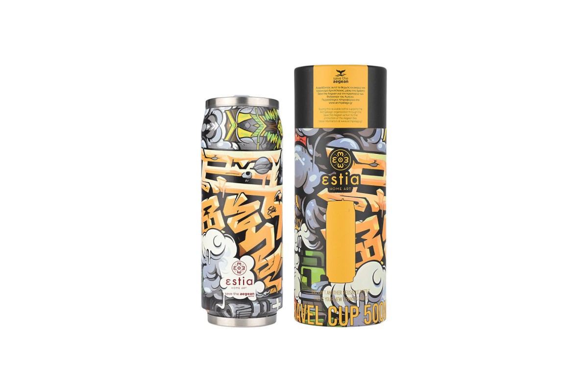 ESTIA ΘΕΡΜΟΣ TRAVEL CUP SAVE THE AEGEAN 500ml GRAFFITI RHYTHM