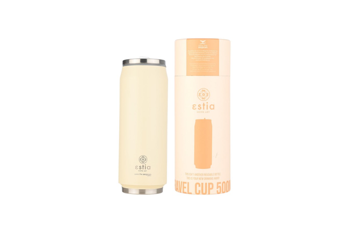 ESTIA ΘΕΡΜΟΣ TRAVEL CUP SAVE THE AEGEAN 500ml LILY WHITE