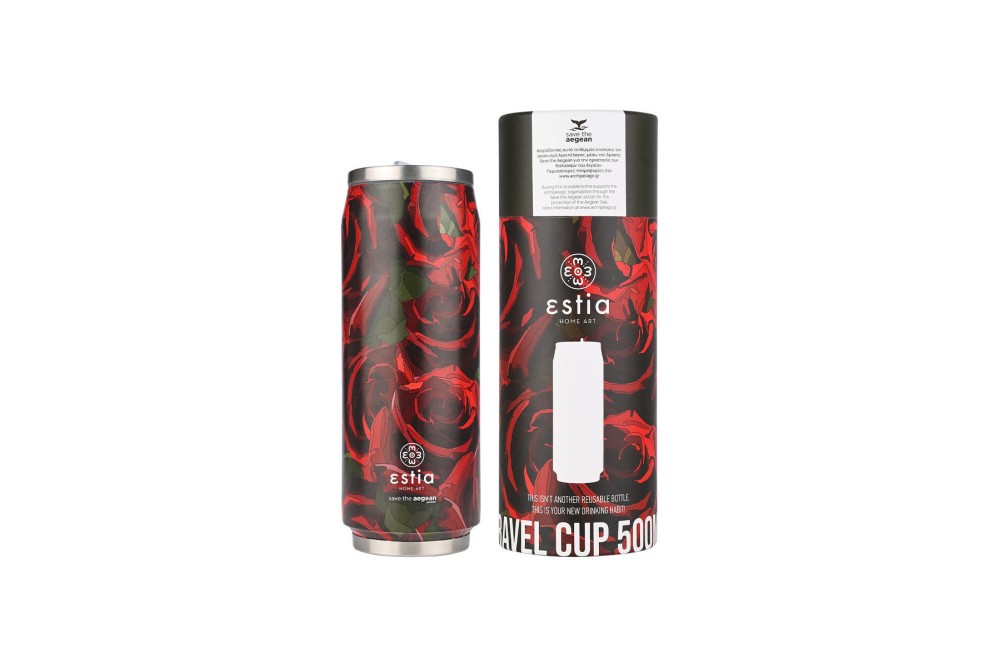 ESTIA ΘΕΡΜΟΣ TRAVEL CUP SAVE THE AEGEAN 500ml TWILIGHT ROSE
