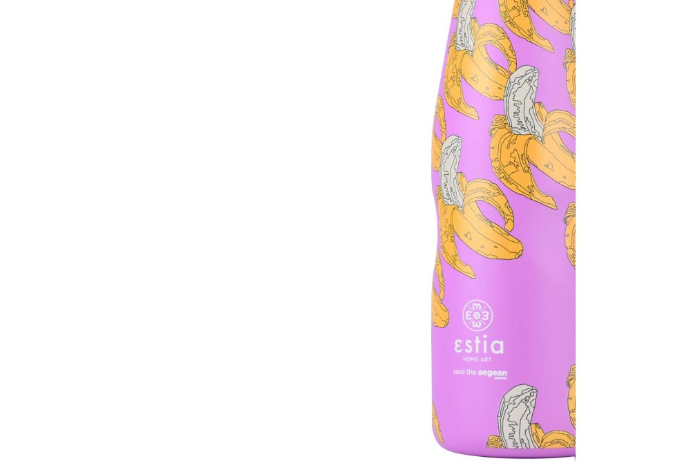 ESTIA ΘΕΡΜΟΣ TRAVEL FLASK SAVE THE AEGEAN 500ml BANANA SWIRL
