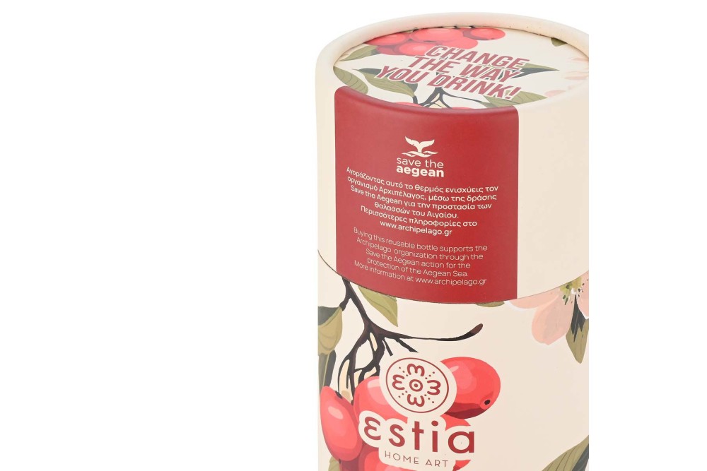 ESTIA ΘΕΡΜΟΣ TRAVEL FLASK SAVE THE AEGEAN 500ml SAKURA WHISPER