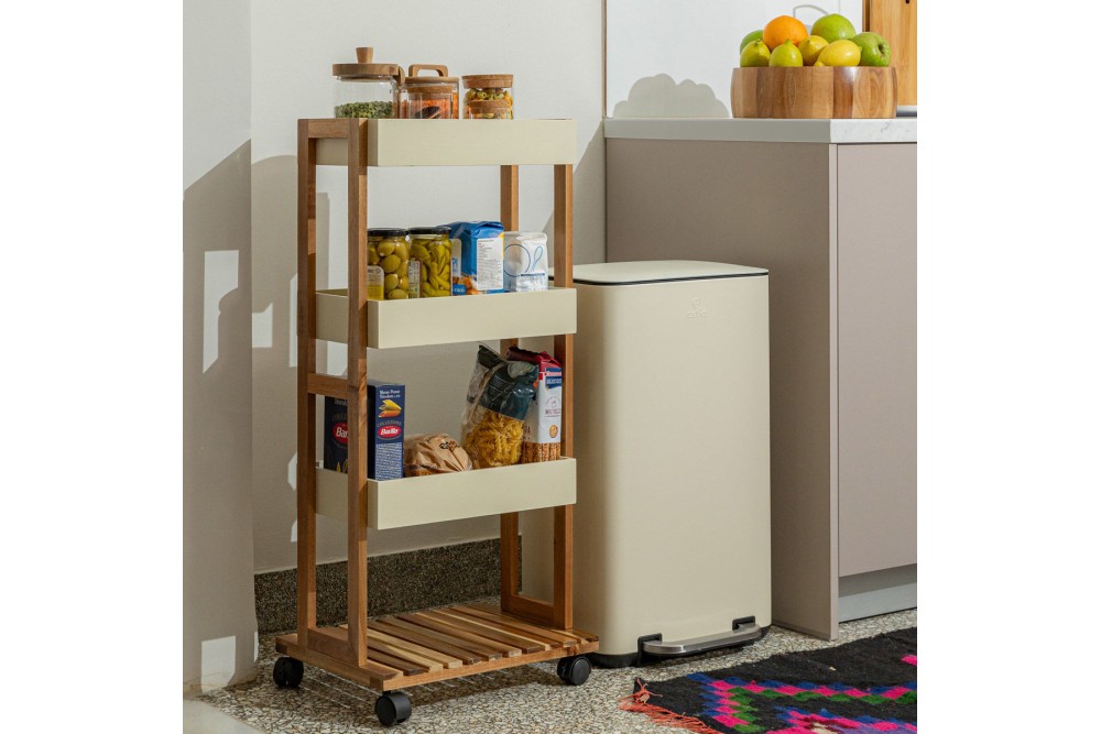 ESTIA ΤΡΟΛΕΪ ΑΠΟΘΗΚΕΥΣΗΣ ALLURE 4 ΕΠΙΠΕΔΩΝ IVORY