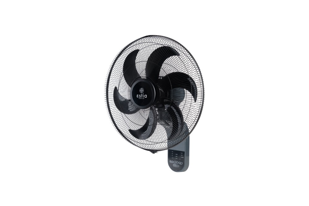 ESTIA ΑΝΕΜΙΣΤΗΡΑΣ ΕΠΙΤΟΙΧΙΟΣ BOW 45cm 75w ΜΑΥΡΟΣ ΜΕ ΜΕ ΤΗΛΕΧΕΙΡΙΣΤΗΡΙΟ