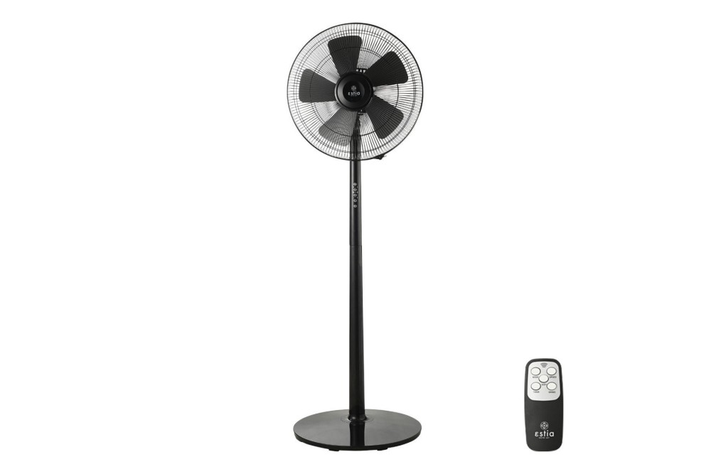 ESTIA ΑΝΕΜΙΣΤΗΡΑΣ ΣΤΑΝΤ ΕΠΙΔΑΠΕΔΙΟΣ LEVANTO 40cm 55w ΜΑΥΡΟΣ ΜΕ ΤΗΛΕΧΕΙΡΙΣΤΗΡΙΟ