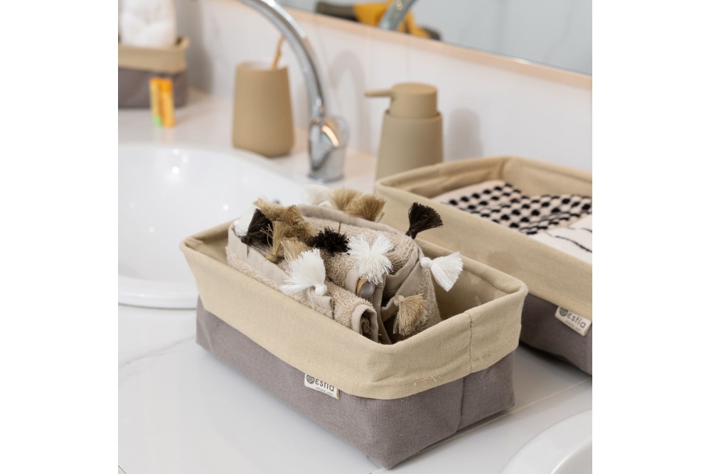 ESTIA ΚΑΛΑΘΙ ΟΡΓΑΝΩΣΗΣ FJORD ΜΕ ΕΣΩΤΕΡΙΚΗ ΕΠΕΝΔΥΣΗ 25x15x10cm DRIFTWOOD