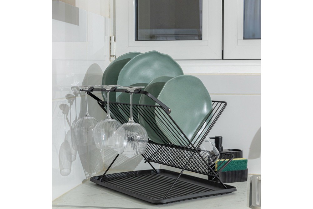 ESTIA ΠΙΑΤΟΘΗΚΗ ΑΝΑΔΙΠΛΟΥΜΕΝΗ ΜΕΤΑΛΛΙΚΗ ΜΑΥΡΗ 2 ΕΠΙΠΕΔΩΝ