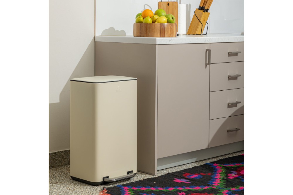 ESTIA ΚΑΔΟΣ ΑΠΟΡΡΙΜΑΤΩΝ CUBIC SOFT CLOSE 30lt IVORY