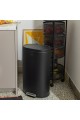 ESTIA ΚΑΔΟΣ ΑΠΟΡΡΙΜΑΤΩΝ OVOID SOFT CLOSE 30lt ΜΑΥΡΟΣ
