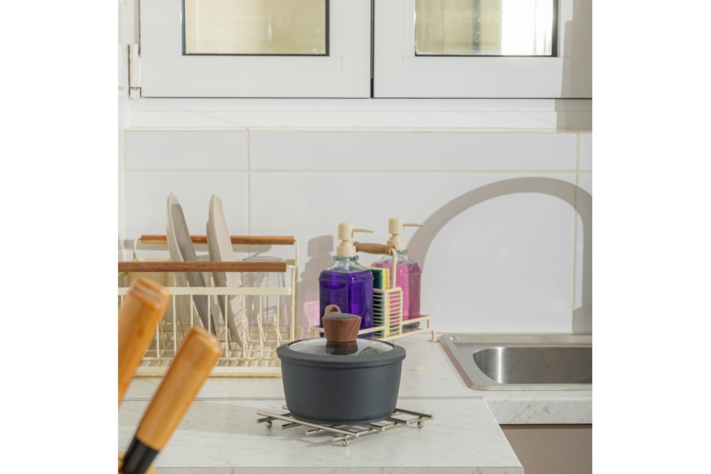 ESTIA ΒΑΣΗ ΜΑΓΕΙΡΙΚΟΥ ΣΚΕΥΟΥΣ NICKEL ΑΠΟ ΚΡΑΜΑ ΨΕΥΔΑΡΓΥΡΟΥ