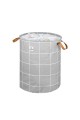 ESTIA ΚΑΛΑΘΙ ΑΠΛΥΤΩΝ CHECKERED 60lt ΠΤΥΣΣΟΜΕΝΟ ΜΕ ΧΕΡΟΥΛΙΑ 40x40x50cm