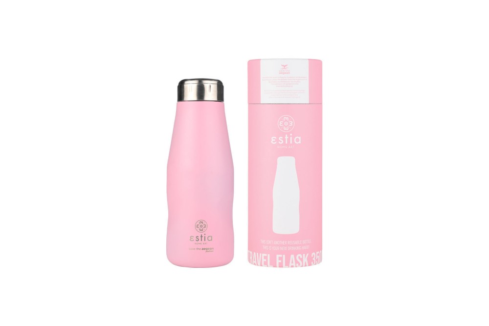 ESTIA ΘΕΡΜΟΣ TRAVEL FLASK SAVE THE AEGEAN 350ml BLOSSOM ROSE