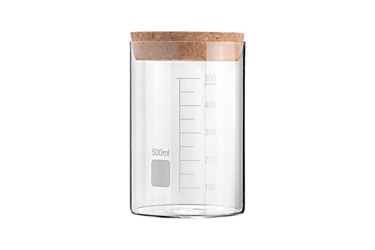 ESTIA ΔΟΧΕΙΟ ΑΠΟΘΗΚΕΥΣΗΣ ΓΥΑΛΙΝΟ 500ml ΜΕ ΚΑΠΑΚΙ ΦΕΛΛΟΥ