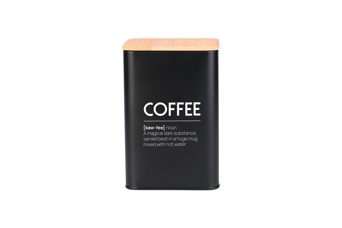 ESTIA ΔΟΧΕΙΟ ΓΙΑ ΚΑΦΕ BAMBOO ESSENTIALS ΜΕΤΑΛΛΙΚΟ 10x13cm ΜΑΥΡΟ