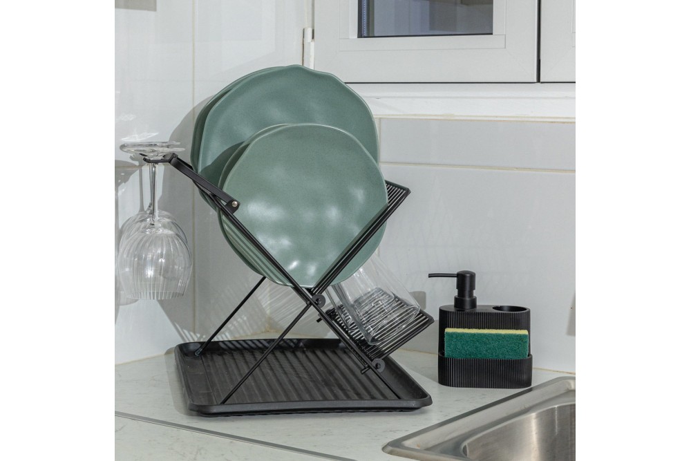 ESTIA ΔΟΧΕΙΟ ΥΓΡΟΥ ΠΙΑΤΩΝ ΜΕ ΘΗΚΕΣ ΓΙΑ ΒΟΥΡΤΣΑ & ΣΦΟΥΓΓΑΡΙ ΜΑΥΡΟ