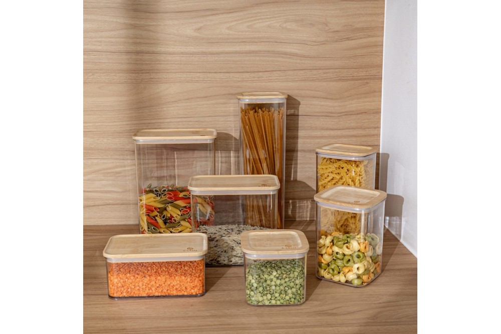 ESTIA ΔΟΧΕΙΟ ΑΠΟΘΗΚΕΥΣΗΣ BAMBOO ESSENTIALS ΠΛΑΣΤΙΚΟ 2500ml ΣΤΟΙΒΑΖΟΜΕΝΟ