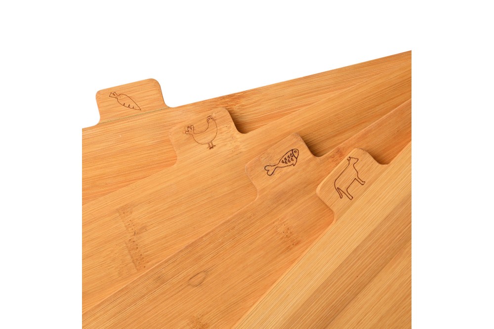 ESTIA ΣΕΤ ΕΠΙΦΑΝΕΙΕΣ ΚΟΠΗΣ BAMBOO ESSENTIALS 5 ΤΕΜ ΜΕ ΜΑΥΡΗ ΜΕΤΑΛΛΙΚΗ ΒΑΣΗ