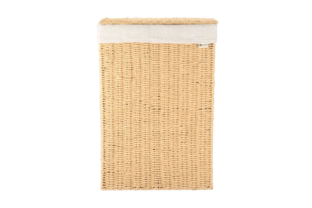 ESTIA ΚΑΛΑΘΙ ΑΠΛΥΤΩΝ BOTANICA 38x22x55cm ME ΕΣΩΤΕΡΙΚΗ ΕΠΕΝΔΥΣΗ & ΚΑΠΑΚΙ ΟΡΘΟΓΩΝΙΟ