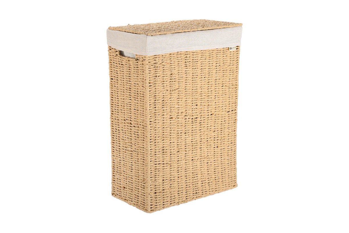 ESTIA ΚΑΛΑΘΙ ΑΠΛΥΤΩΝ BOTANICA 38x22x55cm ME ΕΣΩΤΕΡΙΚΗ ΕΠΕΝΔΥΣΗ & ΚΑΠΑΚΙ ΟΡΘΟΓΩΝΙΟ