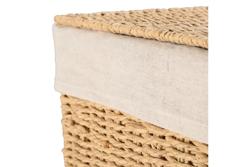 ESTIA ΚΑΛΑΘΙ ΑΠΛΥΤΩΝ BOTANICA 38x22x55cm ME ΕΣΩΤΕΡΙΚΗ ΕΠΕΝΔΥΣΗ & ΚΑΠΑΚΙ ΟΡΘΟΓΩΝΙΟ