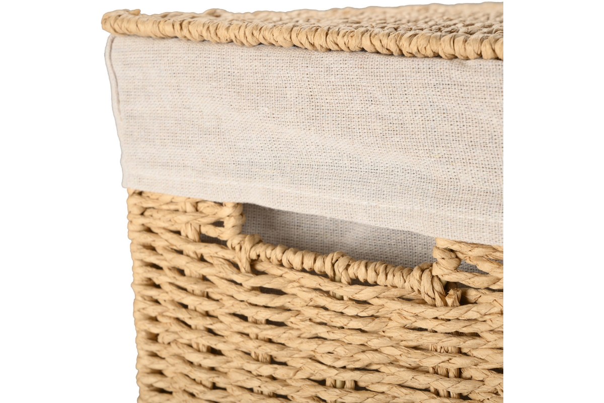 ESTIA ΚΑΛΑΘΙ ΑΠΛΥΤΩΝ BOTANICA 38x22x55cm ME ΕΣΩΤΕΡΙΚΗ ΕΠΕΝΔΥΣΗ & ΚΑΠΑΚΙ ΟΡΘΟΓΩΝΙΟ